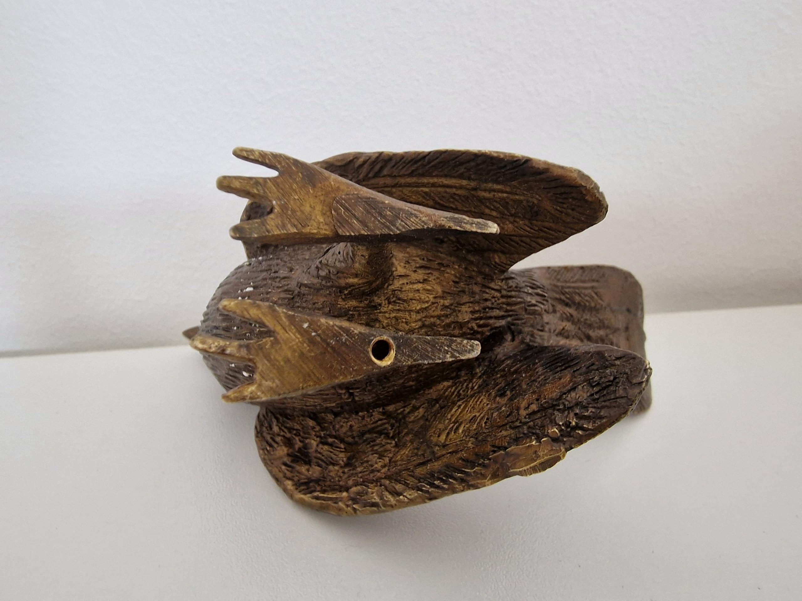 IDYL Scultura in bronzo a forma di uccello | 8 x 4 x 12 cm | figura animale in bronzo fatto a mano | scultura da giardino o laghetto | artigianato di alta qualità | resistente alle intemperie