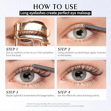 Black Metal Wand Mascara, Iron Wand for Natural Length Curling Lash