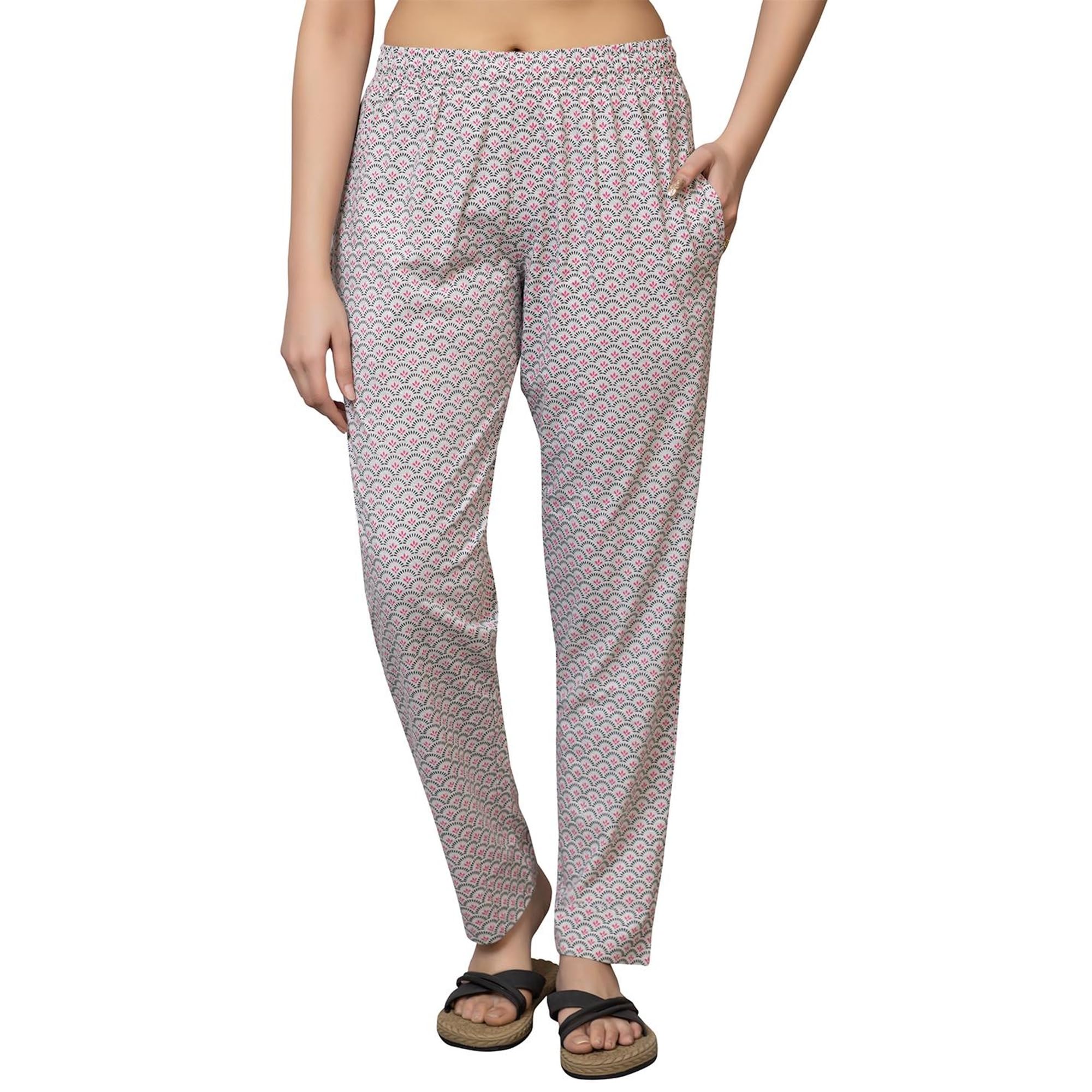 xenios Women’s Cotton Pyjama Pants | Soft Breathable Sleepwear Bottoms with Elastic Waist | STYLE 190-picture-18