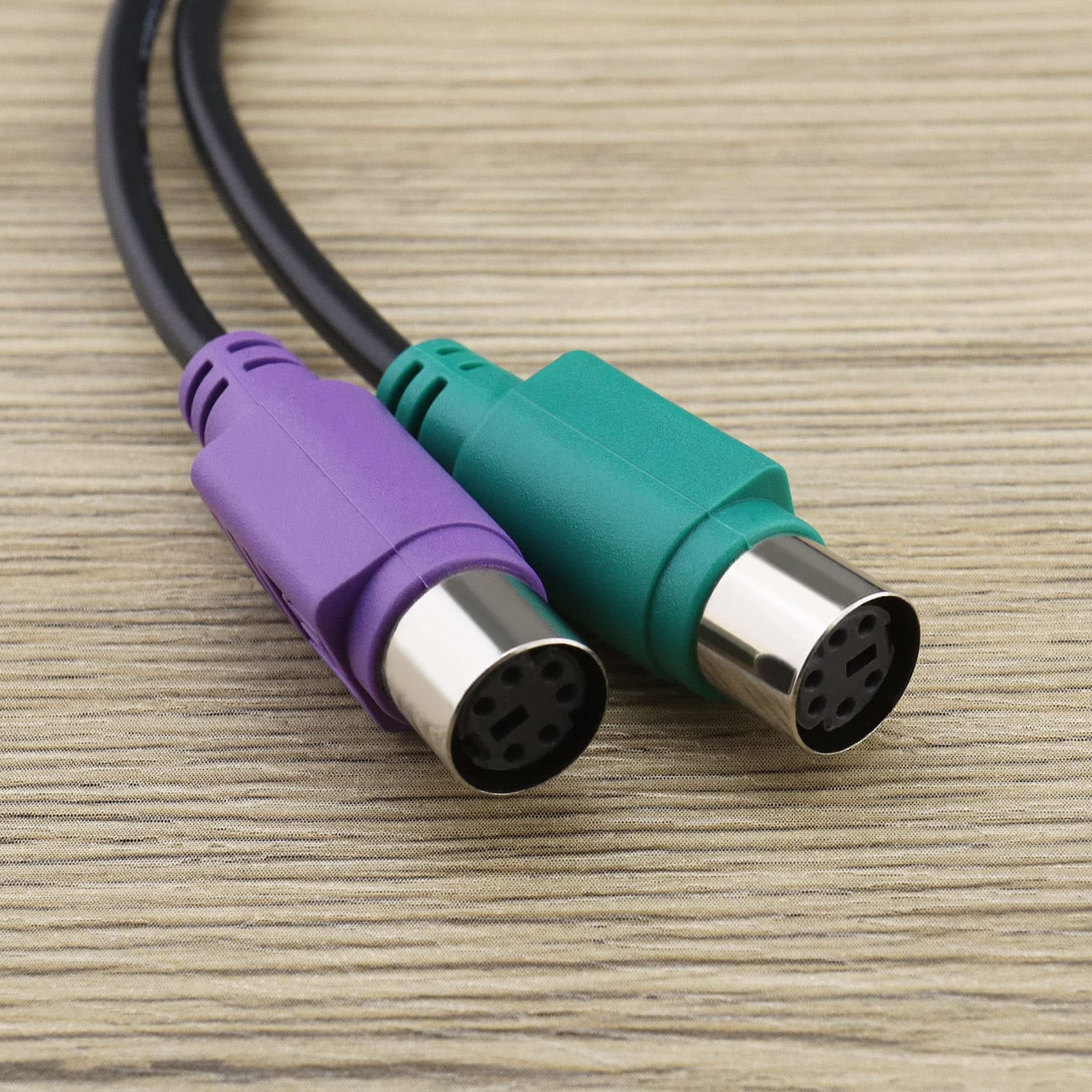 Adaptateur PS2 vers USB Lot de 2 Convertisseur Y Clavier Souris Plug and Play KVM 20 cm