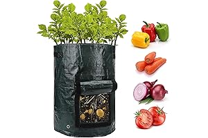 ANPHSIN 2 Pack 10 Gallon Potato Grow Bags with Flap - Fabric...