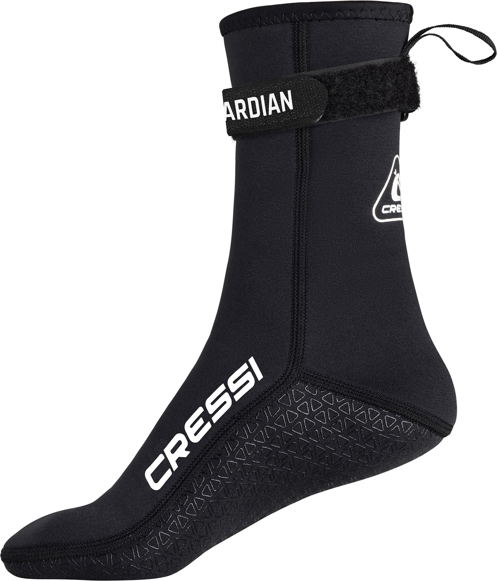 Cressi Guardian High Unisex Black Neoprene Socks 2mm Ideal for All Water Sports Enthusiasts, L (UK 8/8.5)