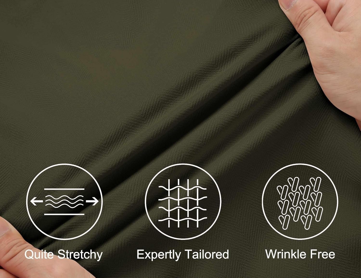 COOFANDY Mens Long Sleeve Button Down Shirts Wrinkle Free Untucked Shirts Casual Dress Shirt for Men - Image 4