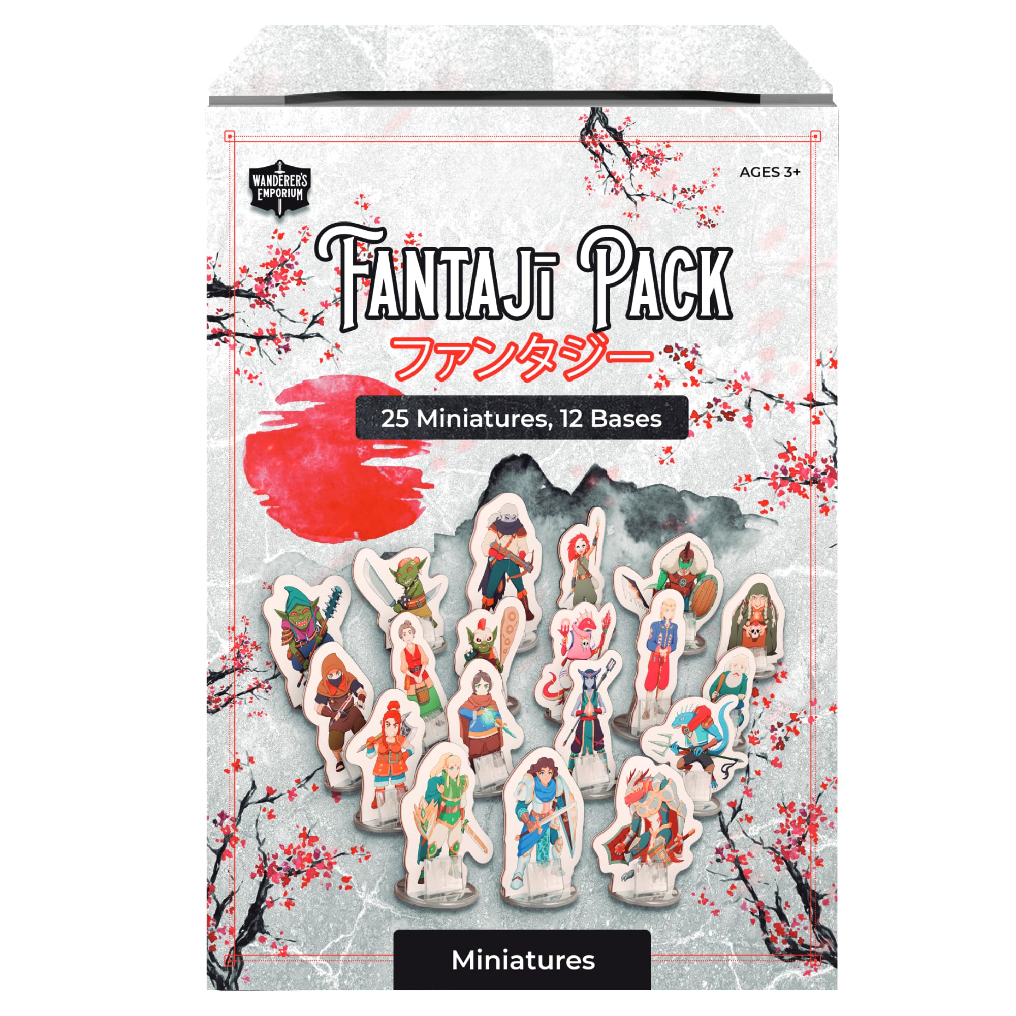 Wanderers Emporium - Hard Flat Minis for DND Miniatures with Bases | Dungeons and Dragons Starter Set Scale 28mm - 32mm 5e (Fantaji Pack, 25, Miniatures) โ image 1
