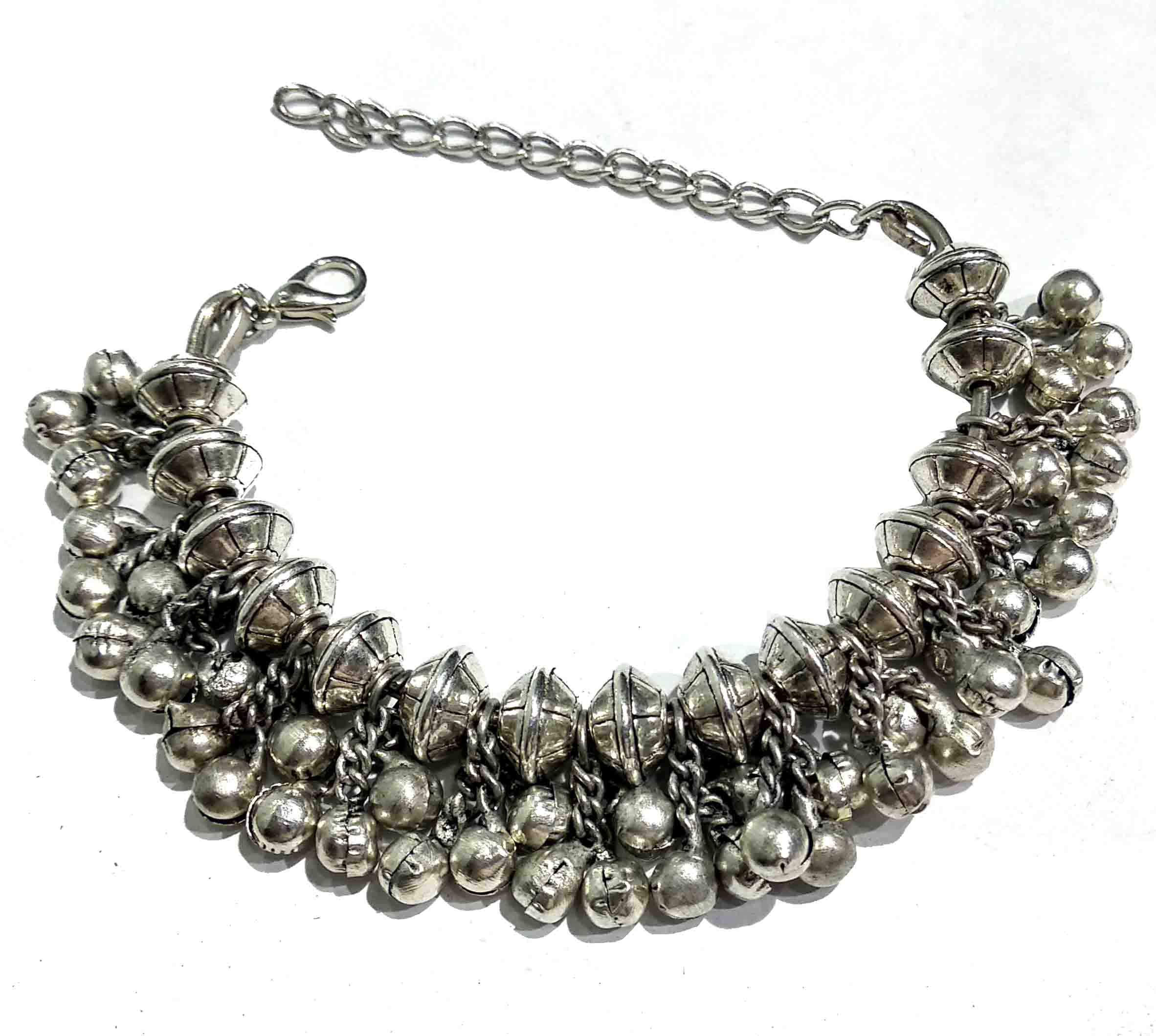 GURJARI JEWELLERS Oxidised Gungru Kada Bracelet for Girls & Women (B08ZY8YL3C) Amazon Price History, Amazon Price Tracker