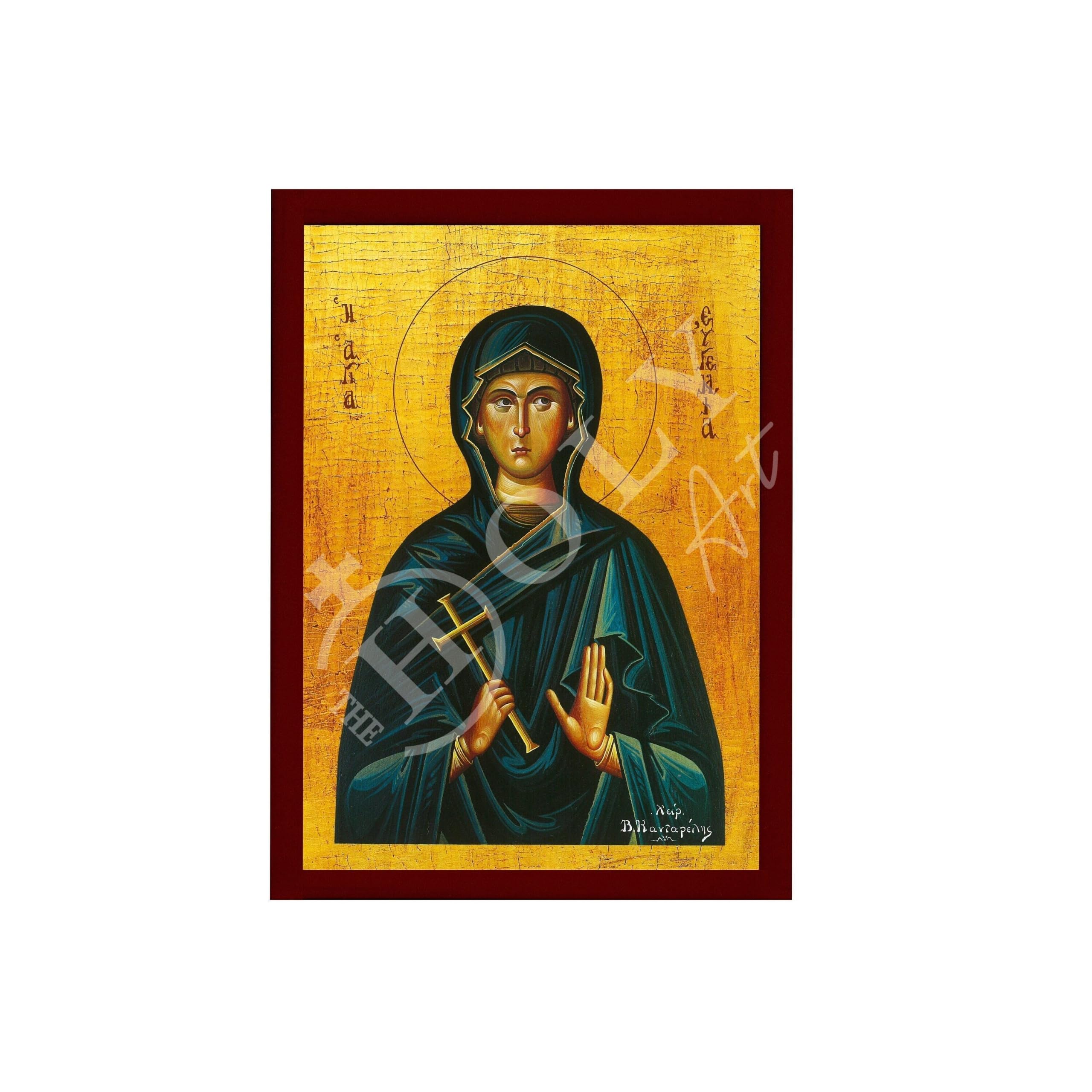Św. Eugenia Męczennik Grecka ikona prawosławna, 11.81x15.75 in / 30 x 40 cm