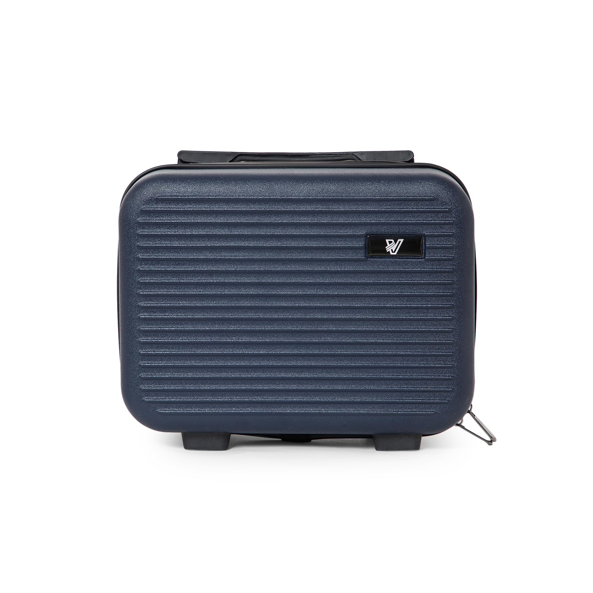 Acepack Hard Shell 13" Vanity Case for Men & Women | Polycarbonate Makeup & Gadget Organizer Box with Trolley Sleeve, Mesh Pocket & Elastic Straps | Waterproof Cosmetic Travel Case (Dark Blue)