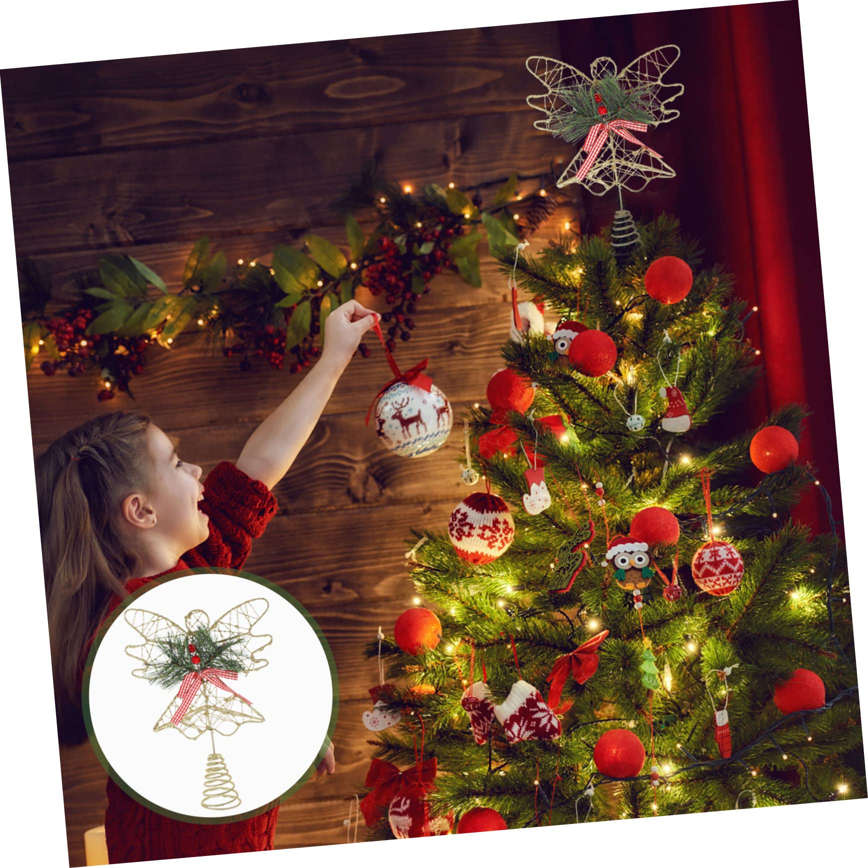 Zerodeko Lot De 4 Décorations De Sapin De Noël en Forme Dange Décoration Multi-usages pour Centre Commercial