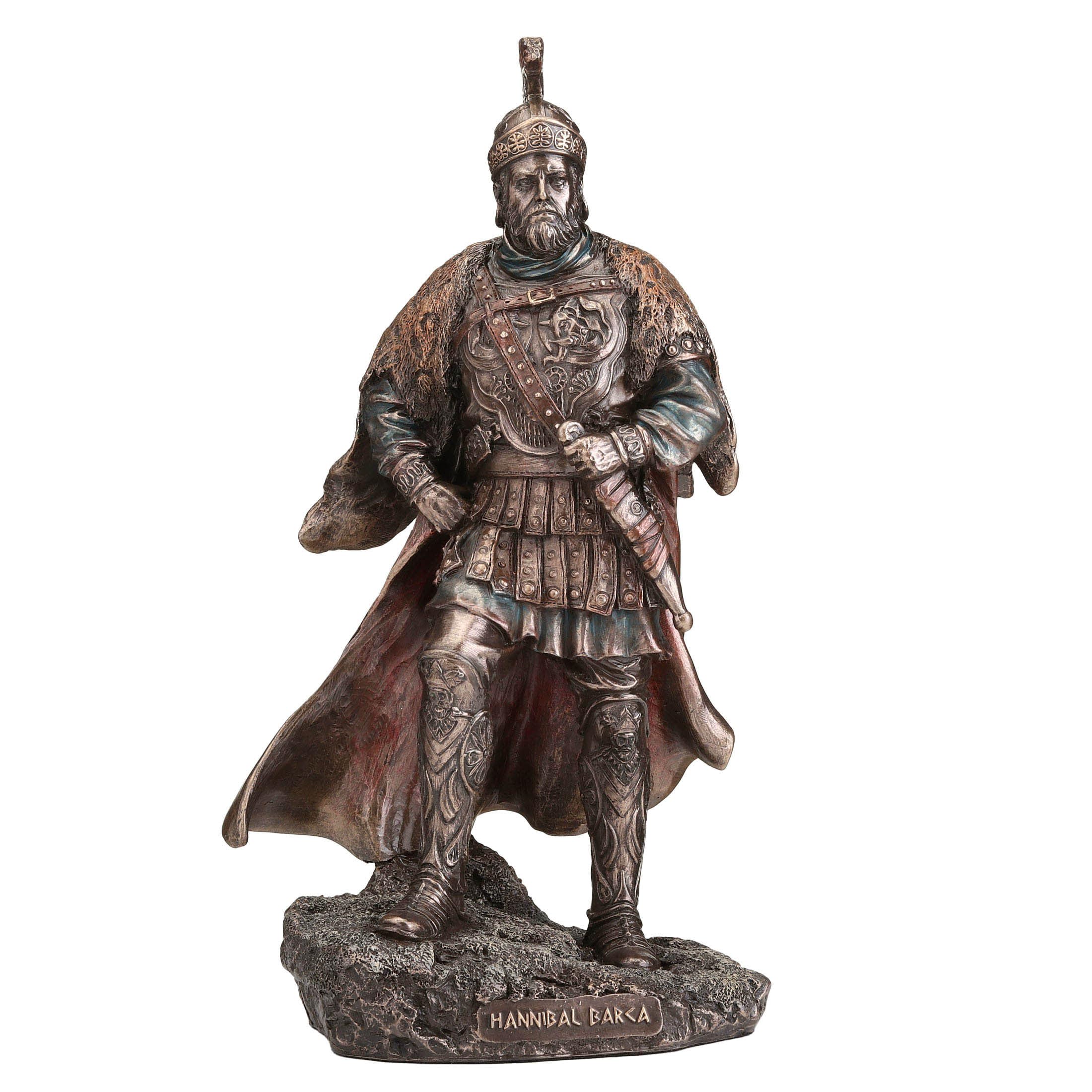 Veronese Design 9 5/8 Inch Carthaginian General Hannibal Barca Cold Cast Resin Bronze Finish Warrior Sculpture