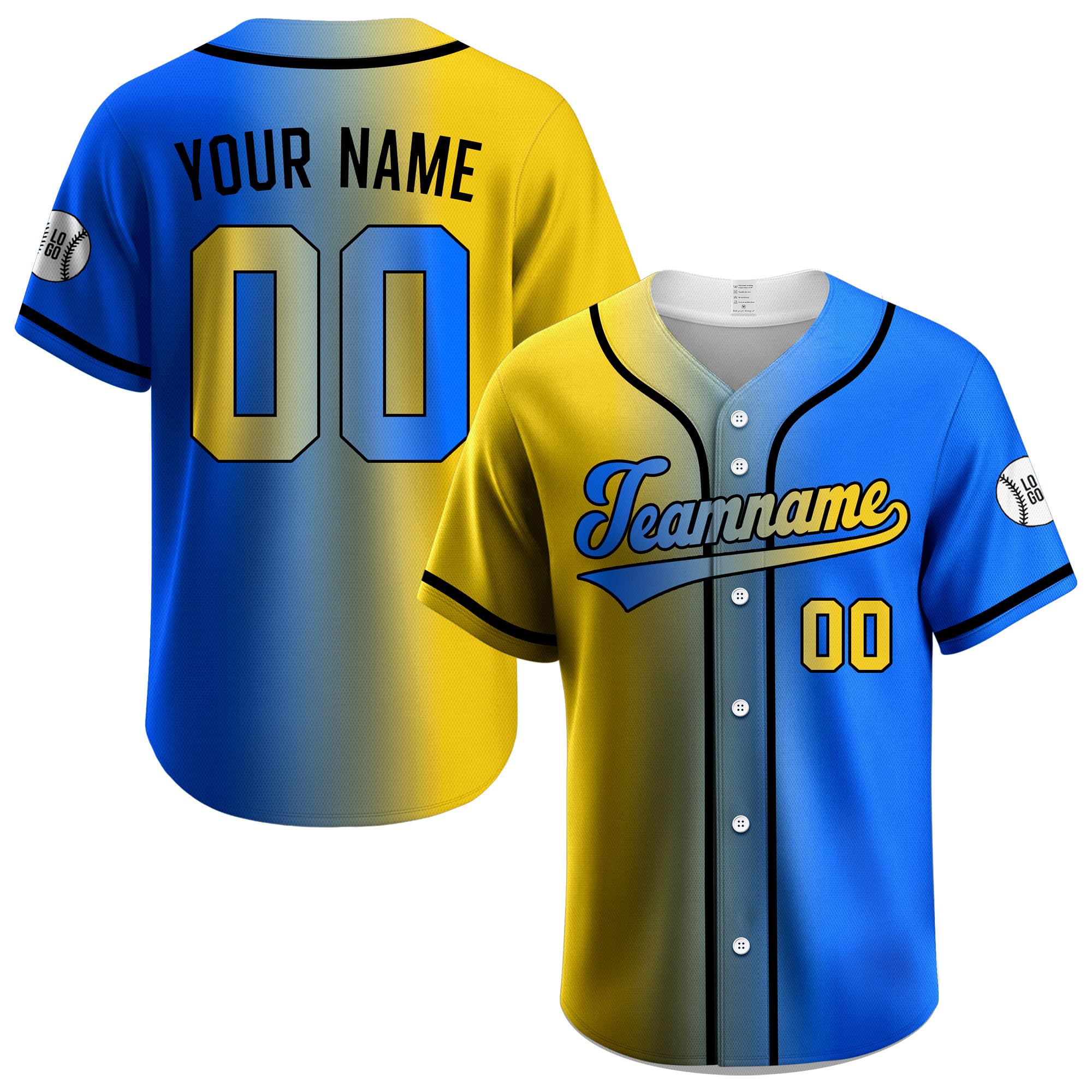 Custom Baseball Jersey – Personalized Name, Number & Logo, Button Down Jersey Shirt for Men, Women, Youth, and Kids