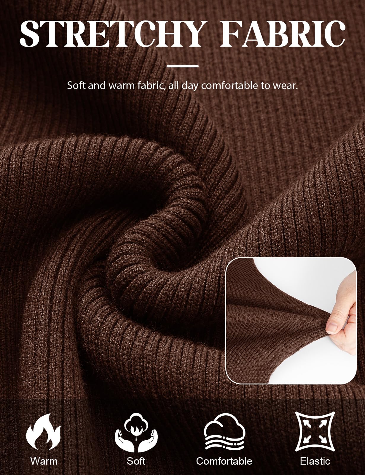heekpek Strickkleid Damen Winter Kleider Bodycon Minikleid