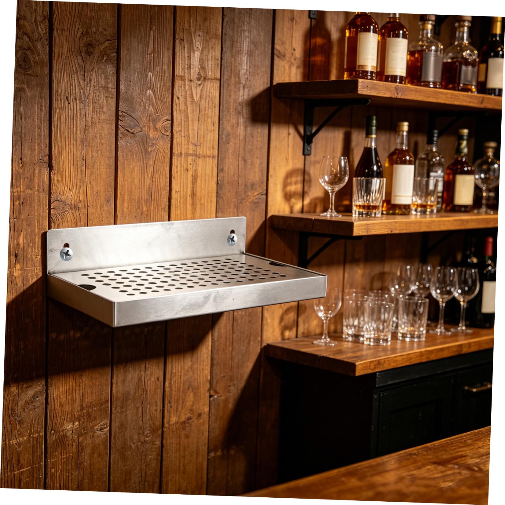 LIFKOME Acero Inoxidable Bandeja de Goteo para Dispensador de Cerveza
