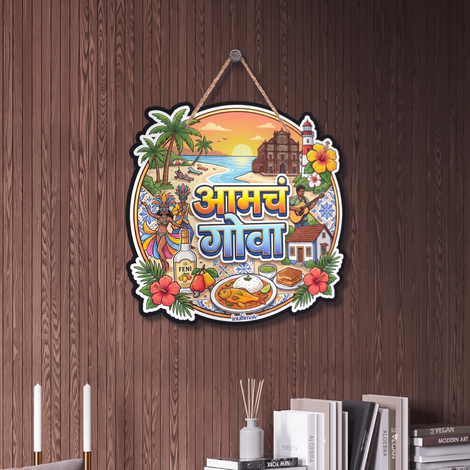 inultimate Aamcha Goa Wooden Wall Hanging Art Item For Living Room | Traditional Artwork | Wall Art For Hall | Wall Poster | Graphic Art | Ethnic Wall Decor | Gift Items-picture-18