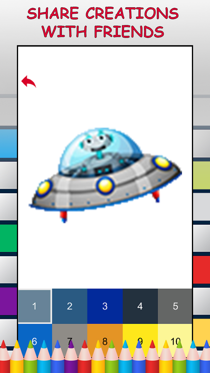 UFOs Color by Number - Pixel Art Game - App on Amazon Appstore