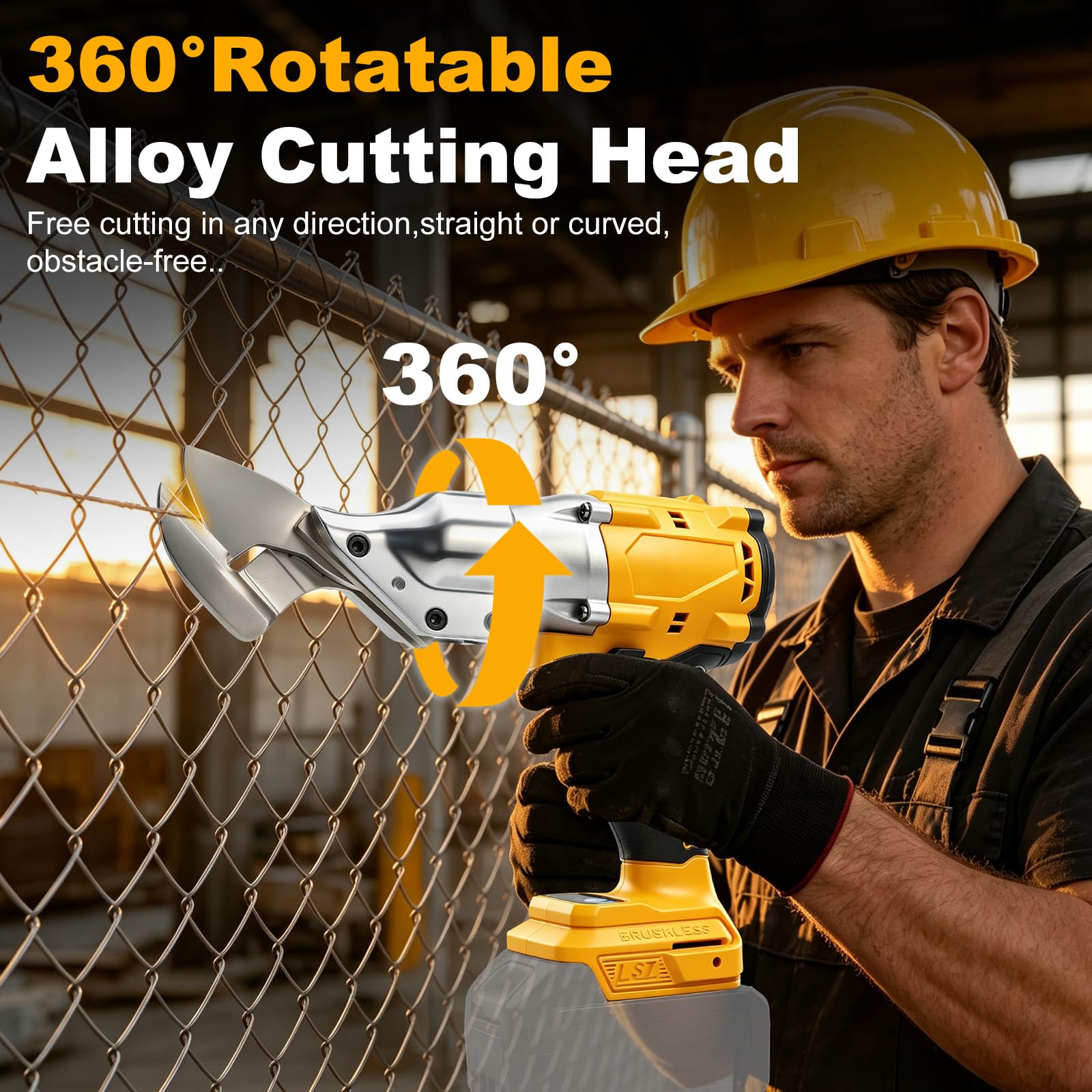 Cizalla de metal inalámbrica compatible con batería Dewalt de 20 V (sin batería)