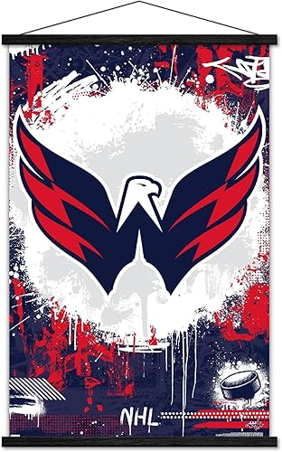 Trends International NHL Washington Capitals - Maximalist Logo 23 Wall Poster with Magnetic Frame