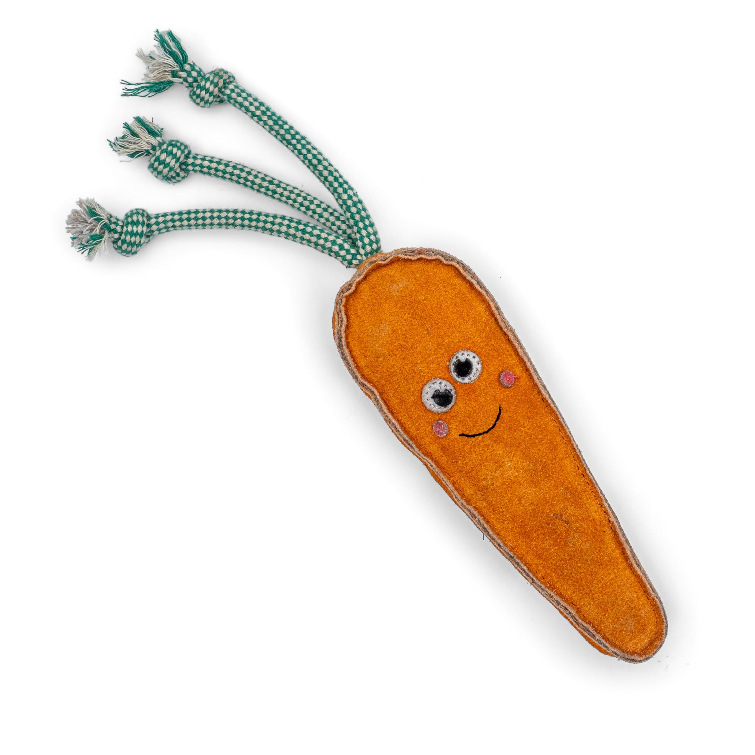View 1 of Fuzzl Eco Leather Carrot Dog Toy