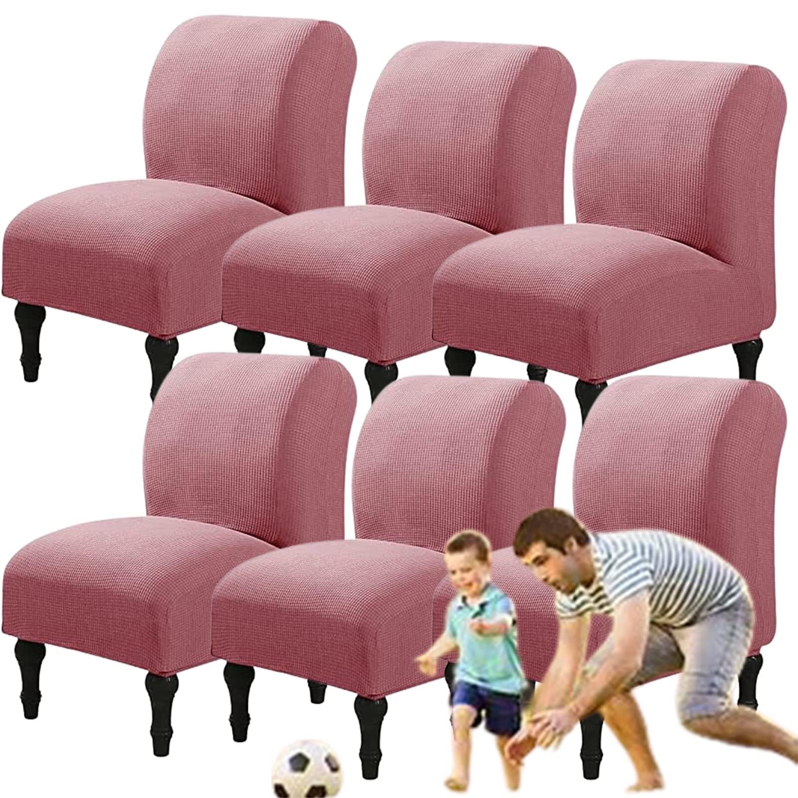 NMVAWIPT Armless Accent Chair Covers, Polyester+Spandex Stretch Slipcover, Removable Furniture Protector, For Home Hotel(20#,6pcs)