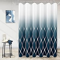 Vista 23 de Cortina de ducha de 78 pulgadas de largo, tela texturizada, cortinas de baño marrones, cortinas de poliéster degradado para baño, cortina de ducha