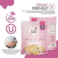 Vista 5 de Better Batter Mezcla de harina original multiusos, taza certificada sin gluten para hornear alternativa a la harina regular, 2.5 libras + mezcla