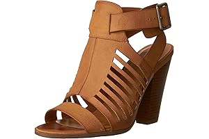 "Yummy" Gladiator Cutout Stacked-Heel Wedge Sandals for Women with Adjustable Ankle Buckle