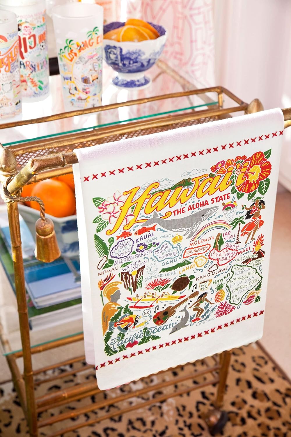 Catstudio Hawaiian Isles Dish & Hand Towel | Great for Kitchen, Bar, & Bathroom