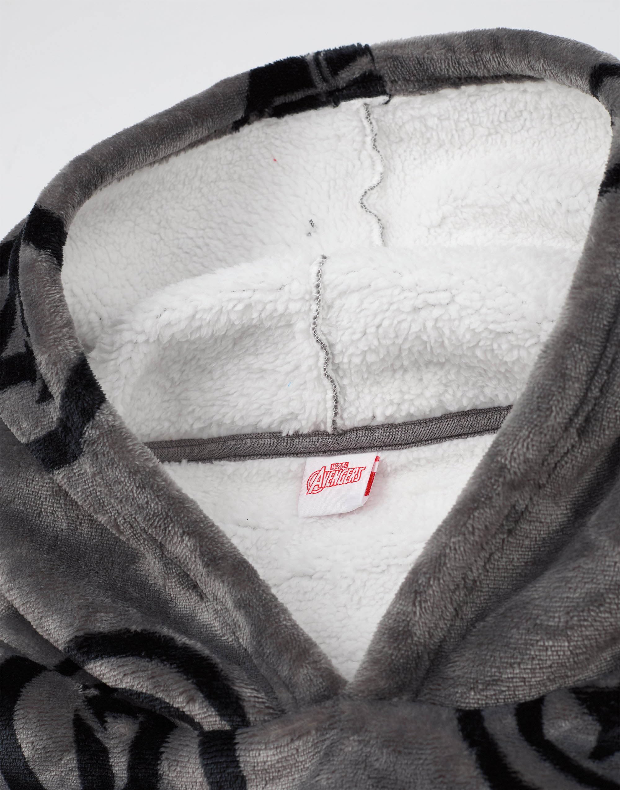 Marvel Felpa con Cappuccio Coperta indossabile da Uomo | Pullover per Adulti con Personaggi e Grafica Stampata su Tutta la Superficie | Abbigliamento da casa con Cappuccio Foderato in Sherpa