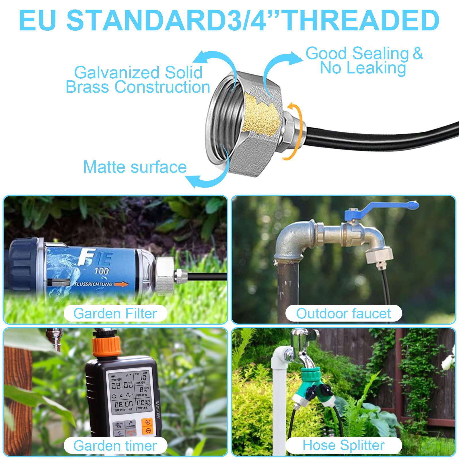 12M Système de Brumisation，75 Pcs Kits d'irrigation Système de Brumisation，Système de Brouillard Froid Extérieur，Convient pour les Événements Extérieurs，Les Jardins，Les Patios，Les Parasols，Les Toits