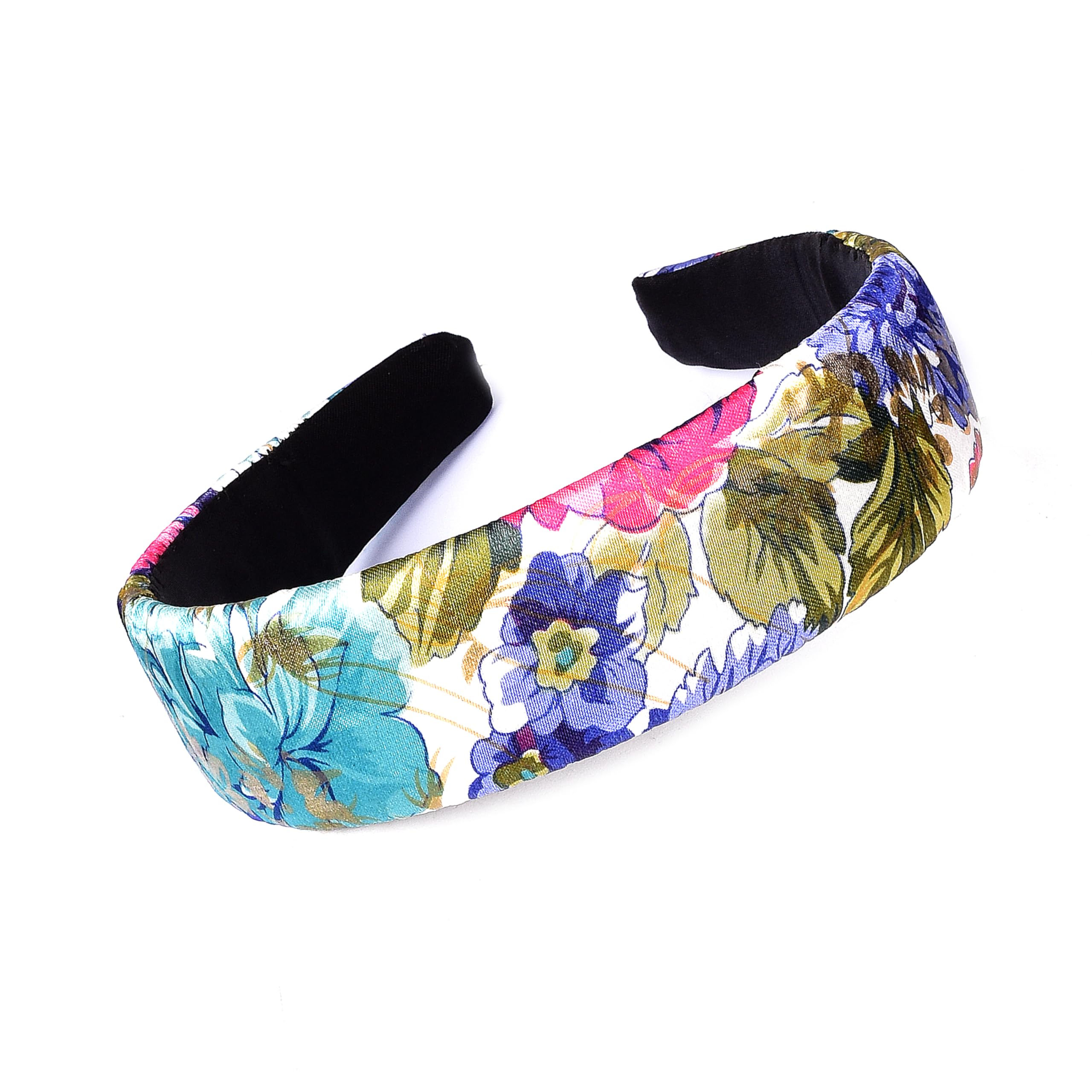 Printed Hair Band Handmade Trendy Hairbands for Women Girls Fancy Hair Band (Blue)-image-13