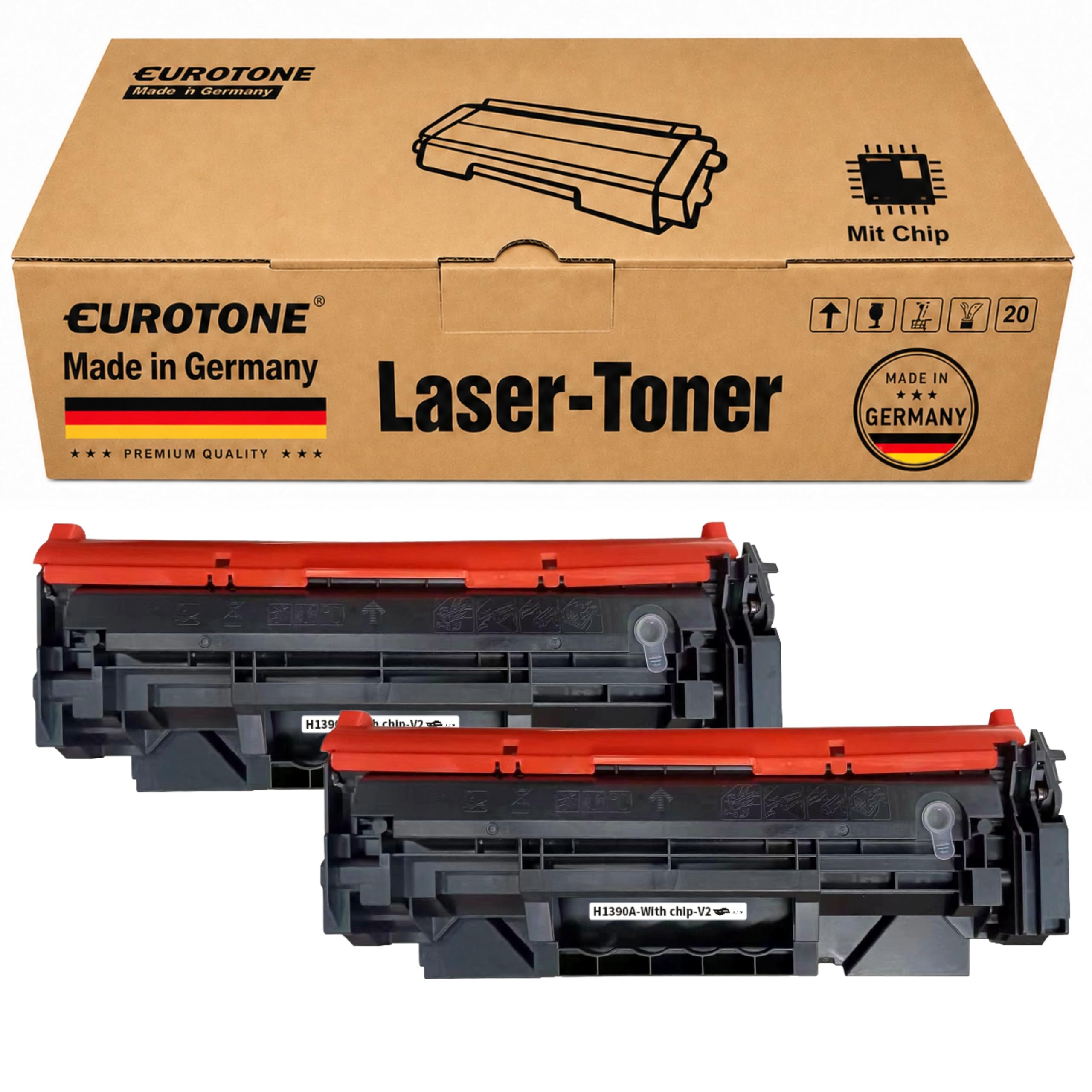 Eurotone 139A czarny z CHIP kartusz z tonerem kompatybilny z HP 139A W1390A 139X W1390X, kompatybilny z drukarkami HP LaserJet Pro 3002 3002dn 3002dw 3002fdw MFP 3102 3102fdn 3102fdw (2 czarne)