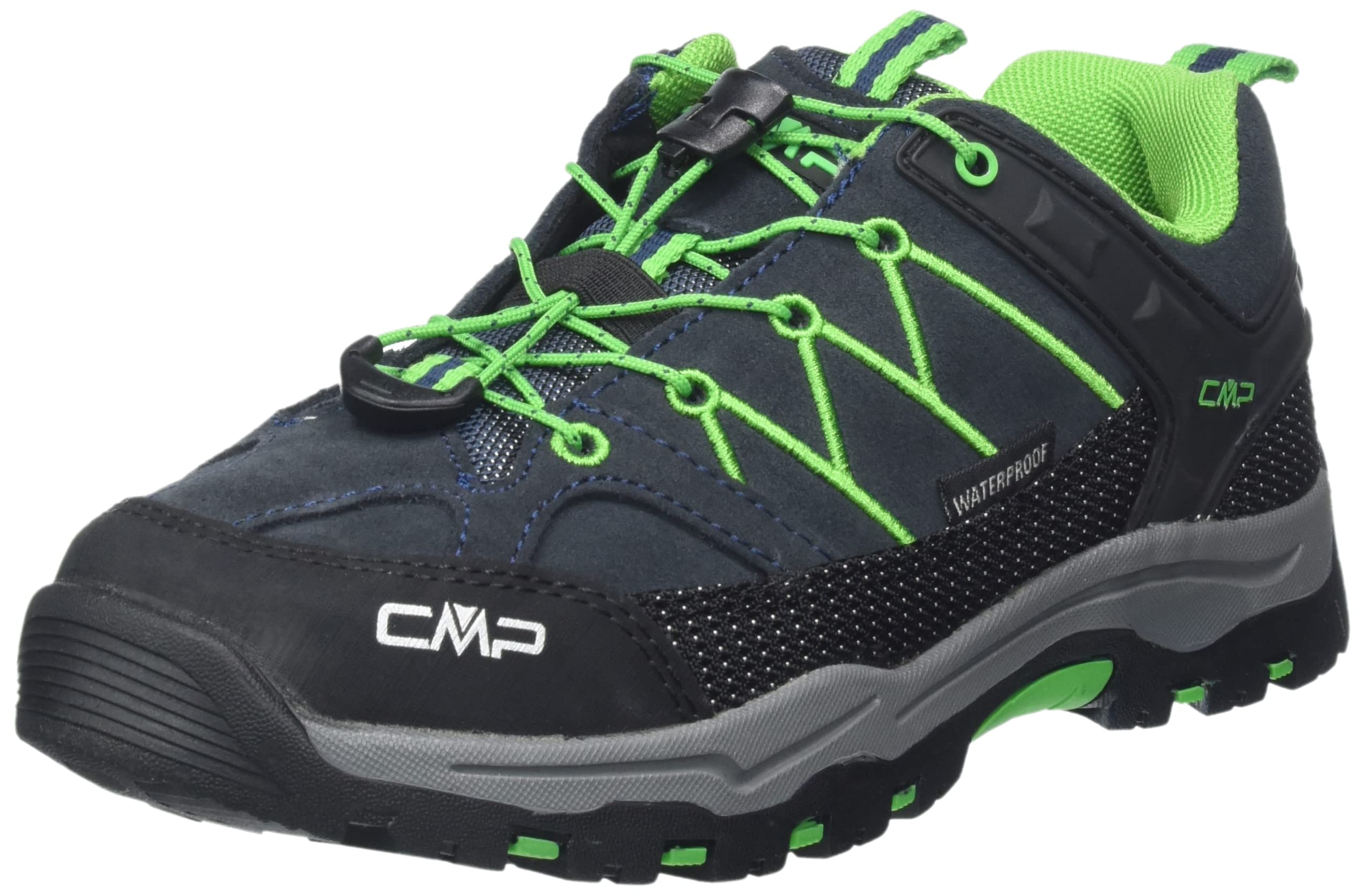 CMP Kids Rigel Low Trekking Shoes WP Walking, B Blue Gecko, 10 UK Child