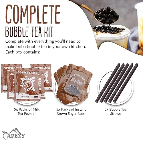 Miniatura 6 de Juego completo de té de burbujas El mejor kit de té boba  de burbujas para prepararlo tú mismo listo en 45 segundos incluye 5 paquetes de té de