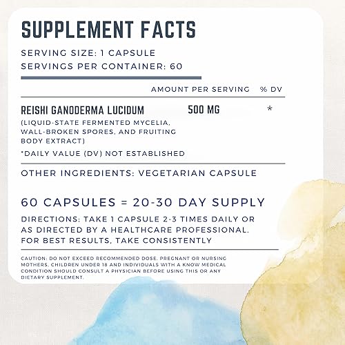 Miniatura 8 de Primordia Cápsulas puras de hongos Agaricus, 500 mg, 60 unidades, suplemento de extracto de hongo Agaricus Blazei Murill, alivio del estrés, apoya