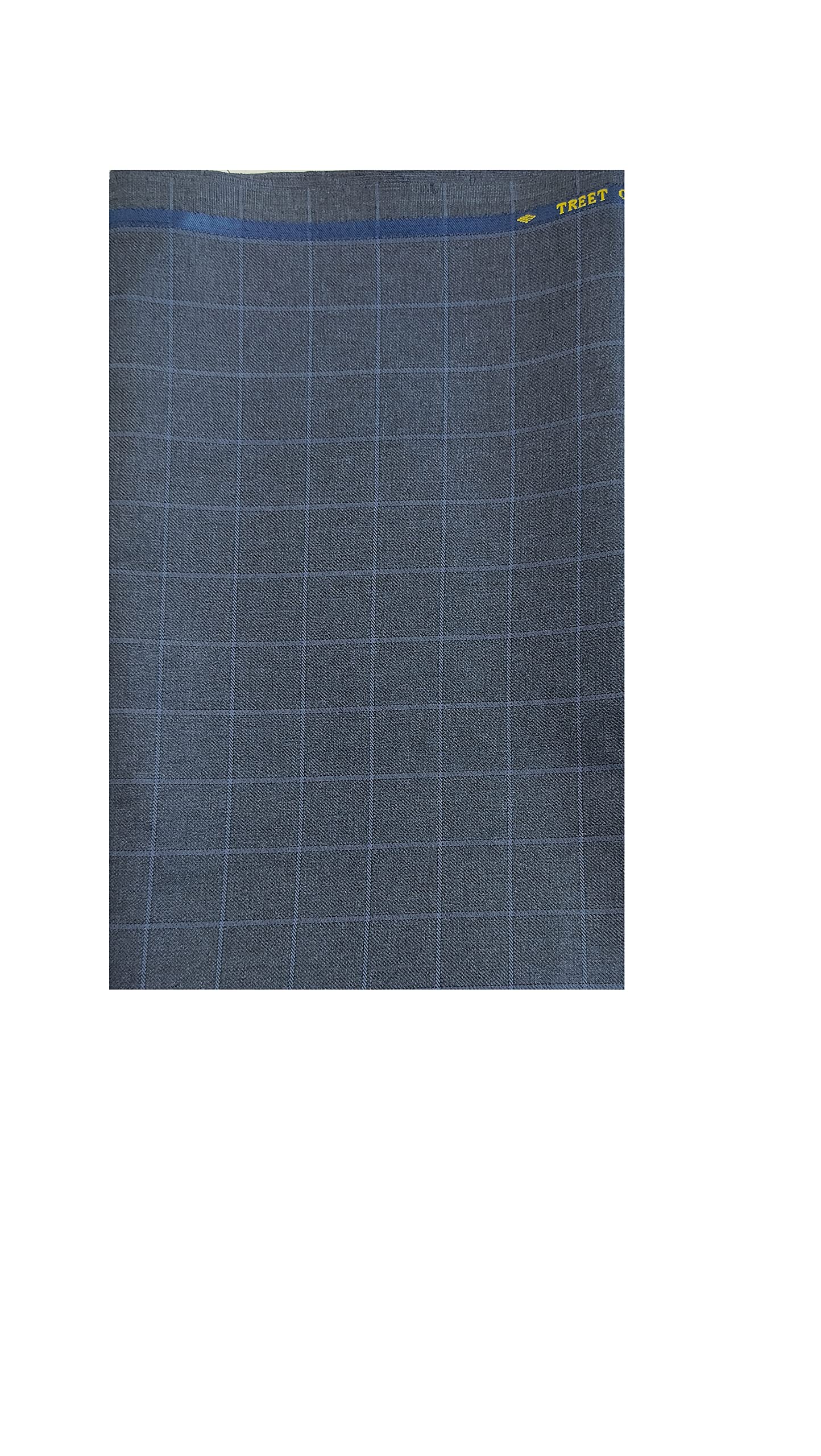 Megisha Premium Mens Blue Broad Checks Trouser Fabric 1.20 Meter (Broad Blue Checks, Free Size-Brand MEGISHA)-image-48