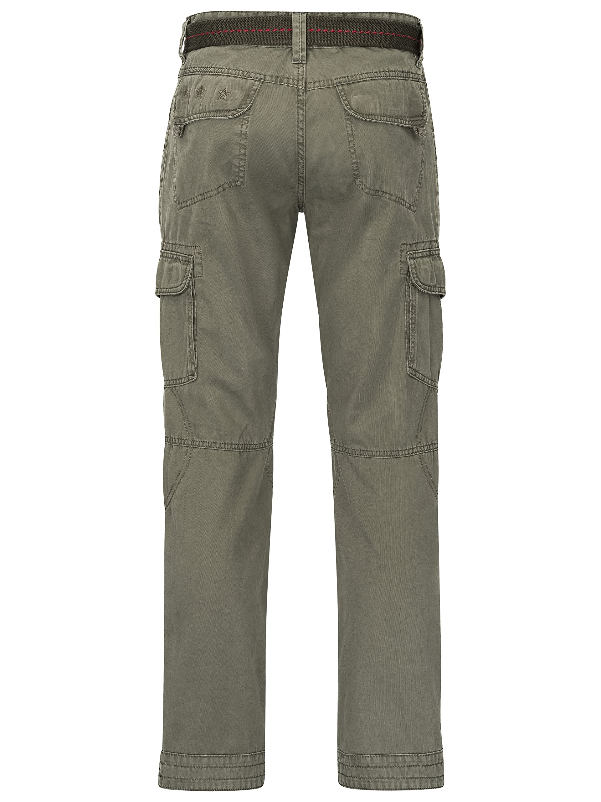 Timezone BenitoTZ Benito - Pantalones cargo con cinturón de tela para hombre