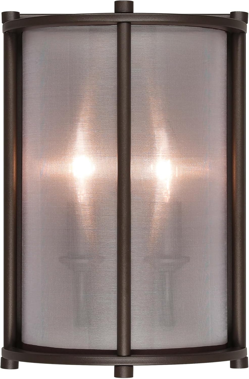 XiNBEi Lighting Wall Light 2 Light Wall Sconce with Half Round Shade Wall Lamp Dark Bronze Finish for Living Room & Hallway XB-W1199-DB