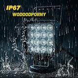 Willpower 1 x listwa świetlna LED z podstawą magnetyczną, 100 cm, przenośna, kwadratowa lampa LED do samochodu, SUV-a, przyczepy, ciągnika, ciężarówki, pracy, na kemping
