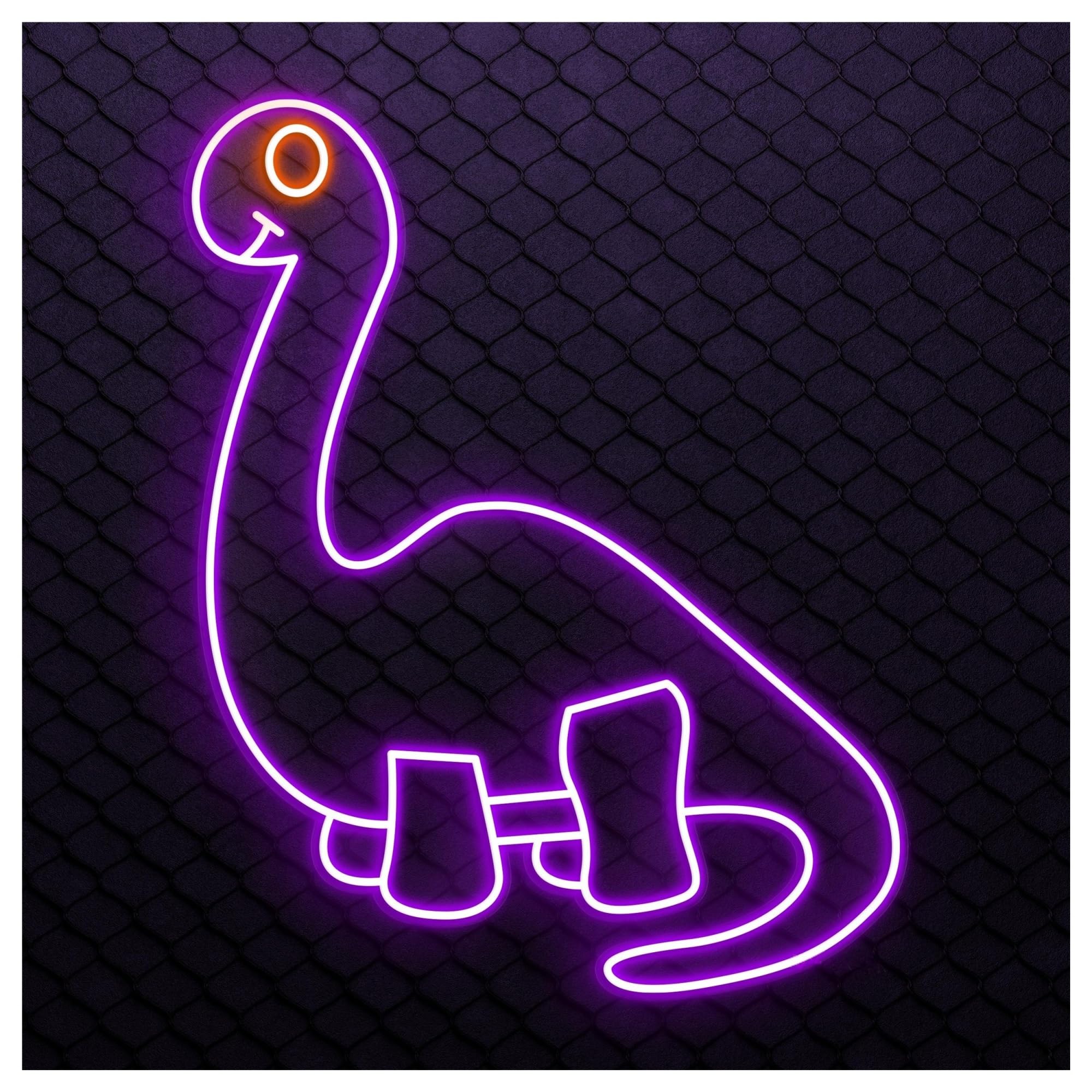 RONGCH Hanging Art Signs Cute Dinosaur Neon Sign, Suitable for Animal Shop Decor with Brightness Adjustable 46cm