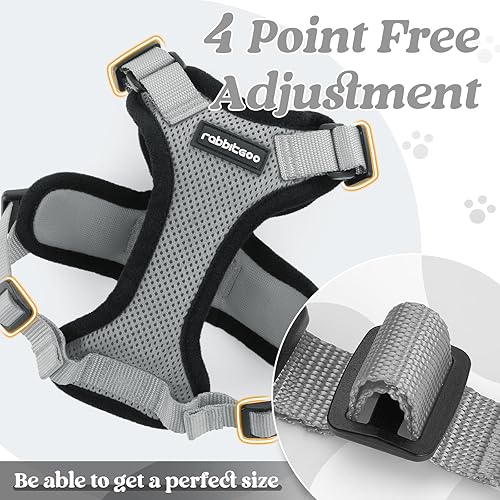 Miniatura 86 de rabbitgoo Arnés y correa para caminar, a prueba de escapes, chaleco suave y ajustable para gatos, fácil de controlar, transpirable, tiras