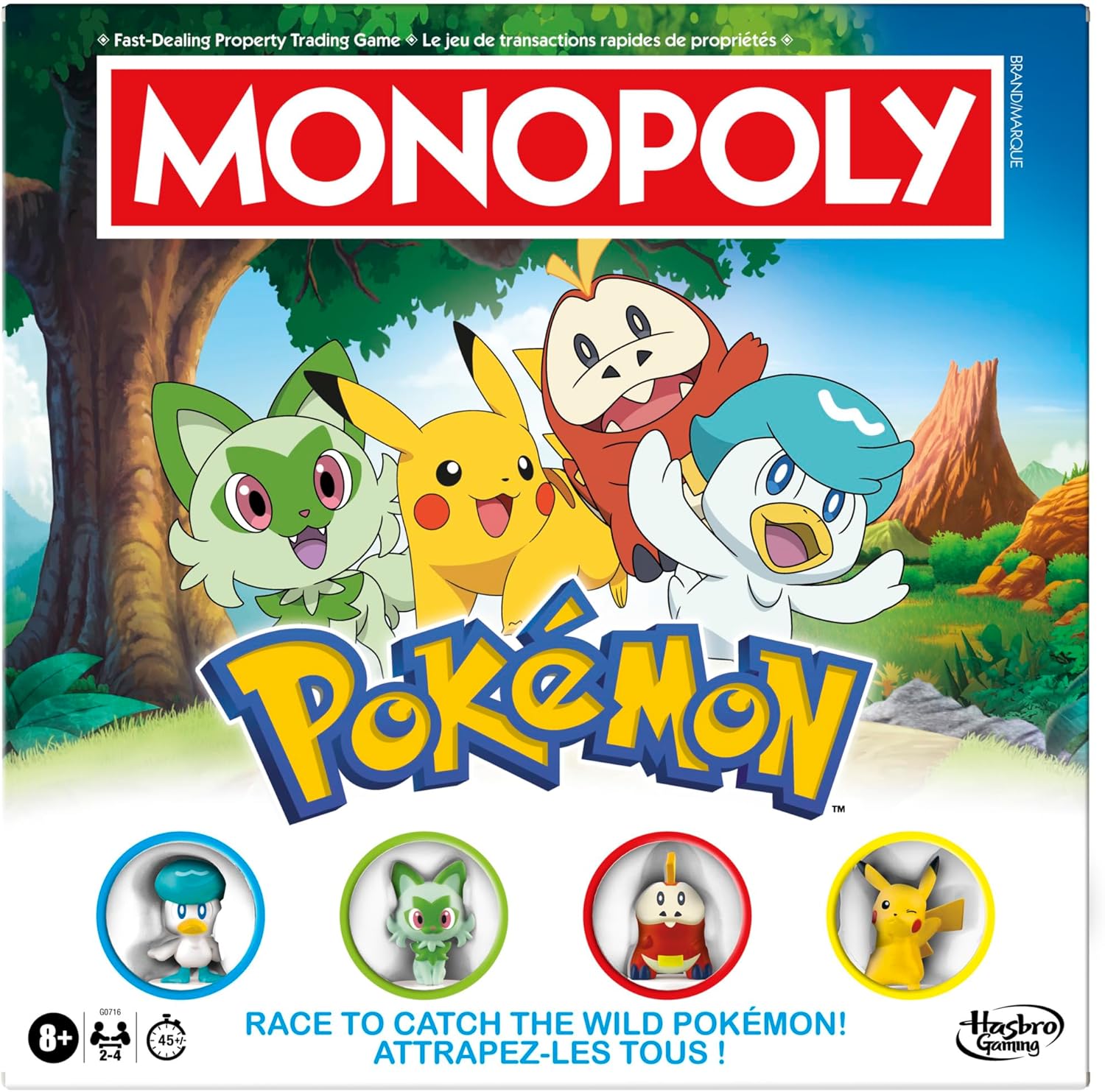 Monopoly Pokémon Edition Board Game | Ages 8 and Up | 2 to 4 Players | Kids Games for Pokémon Fans | Fun Family Games| 45 Mins. Avg. (English & French)