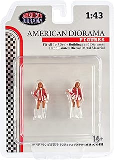 Race Day Two Diecast Figures Set 6 for 1/43 Scale Models by American Diorama 38364