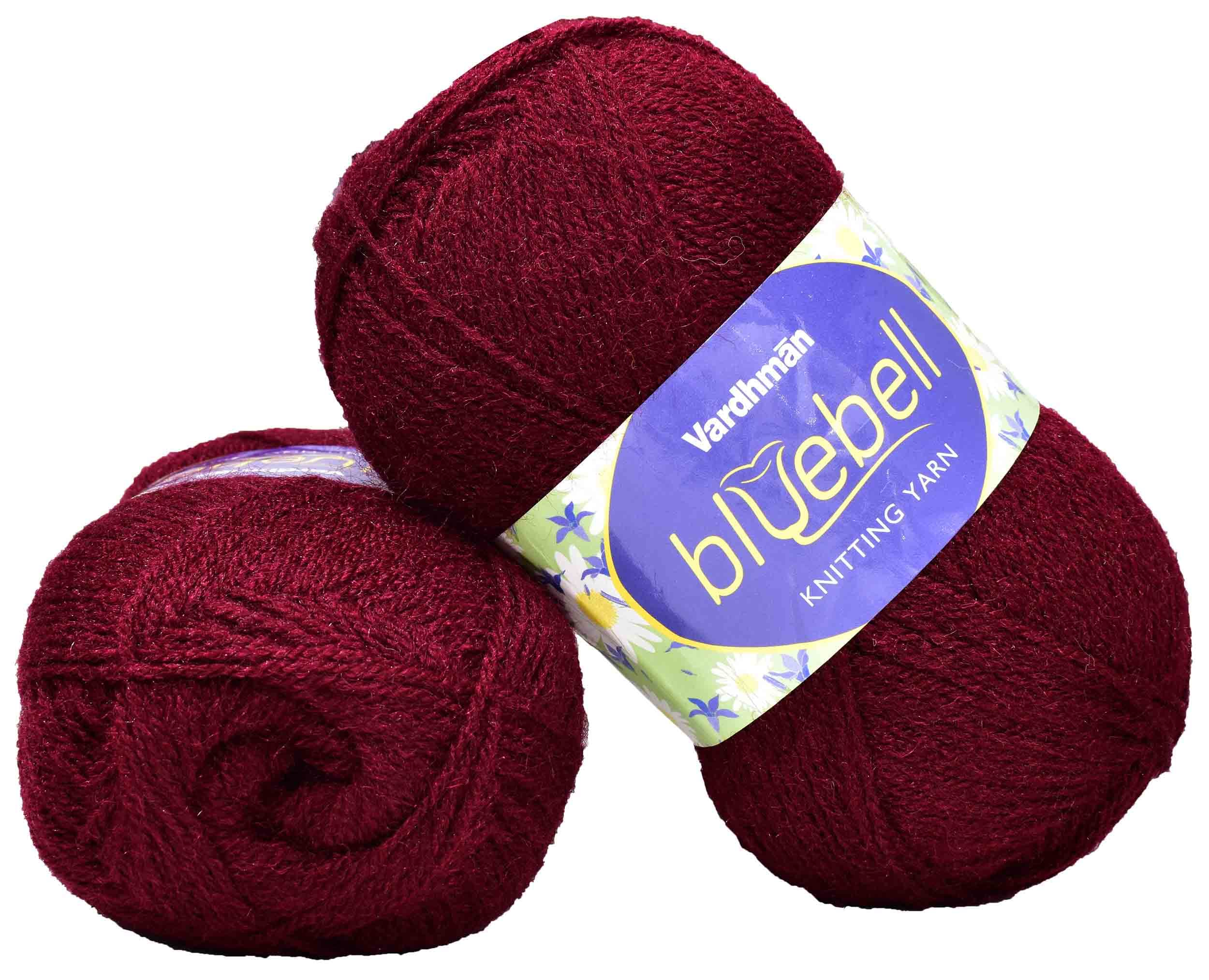 Vard hman Rosemary Mehroon 200 GMS Wool Ball Hand Knitting Wool/Art Craft Soft Fingering Crochet Hook Yarn, Needle Knitting Yarn Thread Dyed-XK Art-FIF