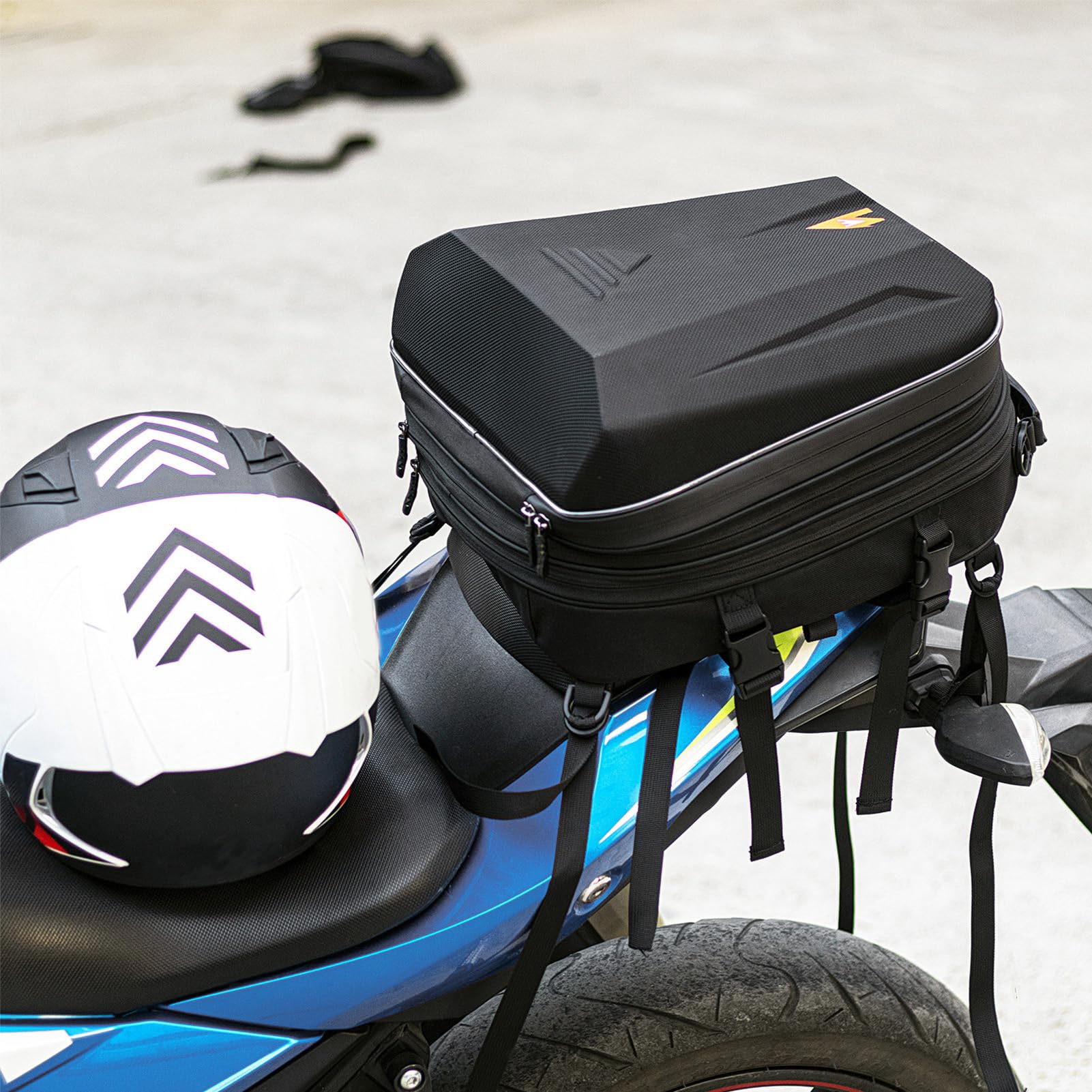 Borsa Per Motocicletta Borsa Espandibile Da 20L-28L | Borsa Impermeabile Per Accumulo Moto Per Motocicletta Scooter Moto Da Cross Pendolarismo Viaggio
