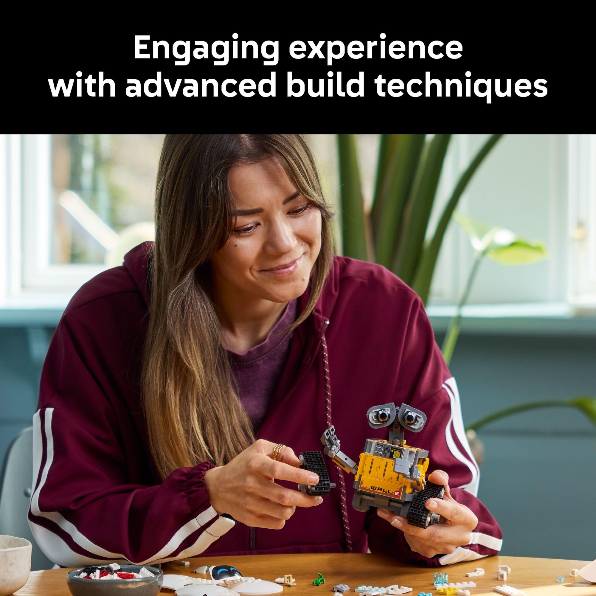 LEGO Disney & Pixar Wall-E & EVE Building Set for Adults, Ages 18+ - Home Office, Book Shelf, or Room Decor for Disney Fans - Gift Ideas for Men & Women - 43279