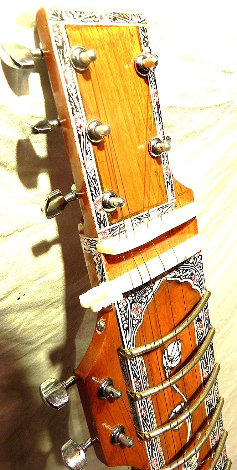Sitar elettrico in stile Shri Ravi e Shankar, realizzato a mano, in legno di Torn, con corda e borsa