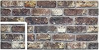 Vista 43 de Dundee Deco Paneles de pared 3D de ladrillo sintético, revestimiento, paneles de pared con aspecto de piedra roja y naranja, revestimiento de espuma