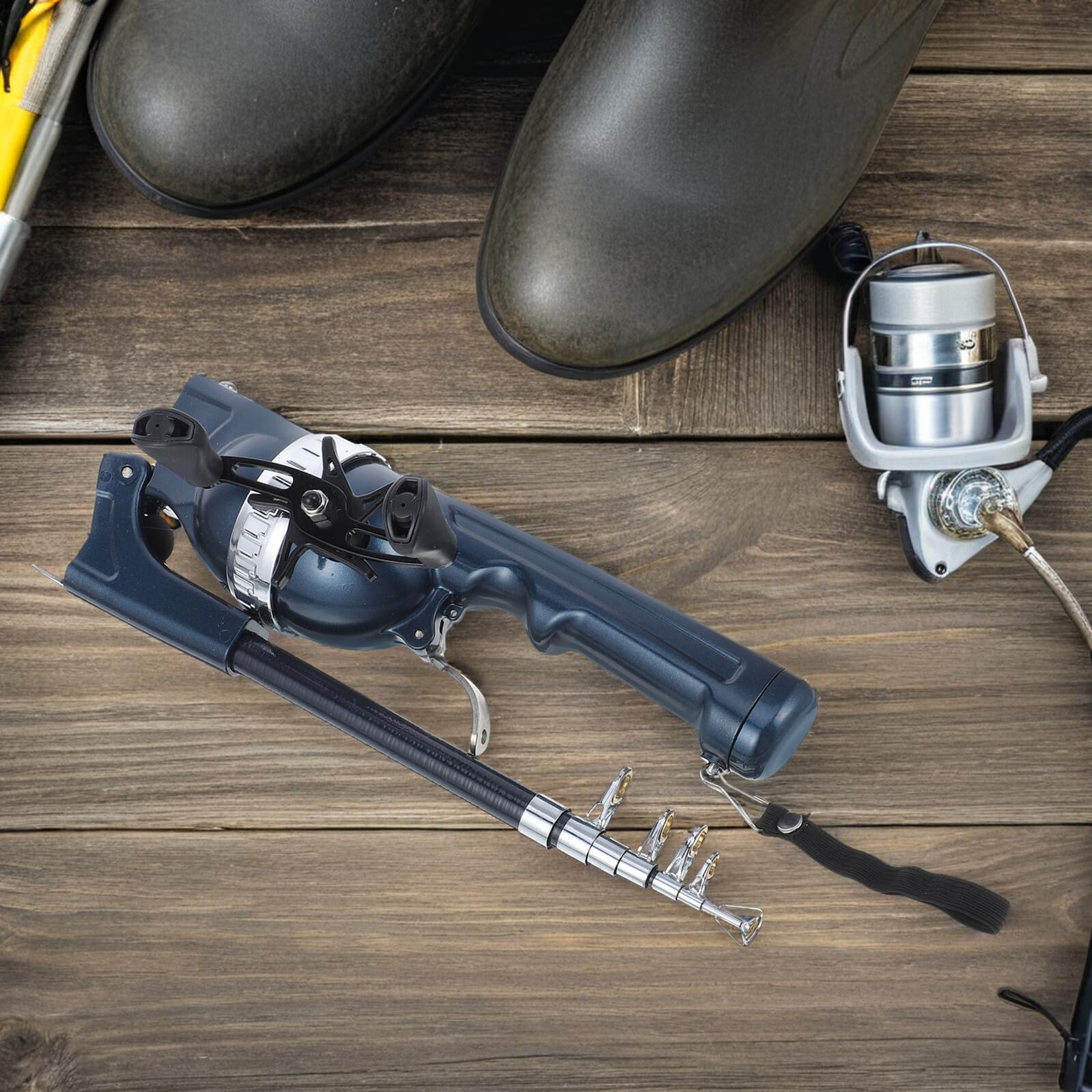 GALPADA Canna da Pesca in Mare Telescopica in Carbonio con Doppio Oscillatore, Canna da Pesca Portatile e Compatta con Struttura Pieghevole Integrata