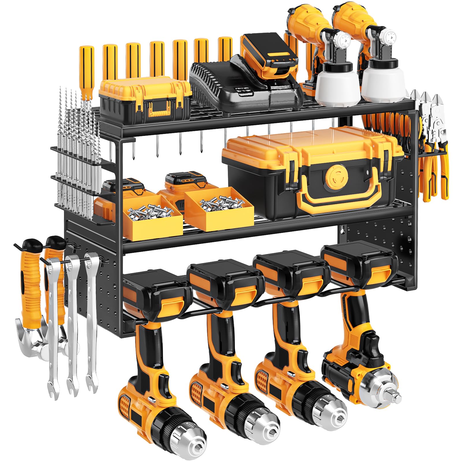 Support mural pour outils électriques : étagère utilitaire de garage 68kg