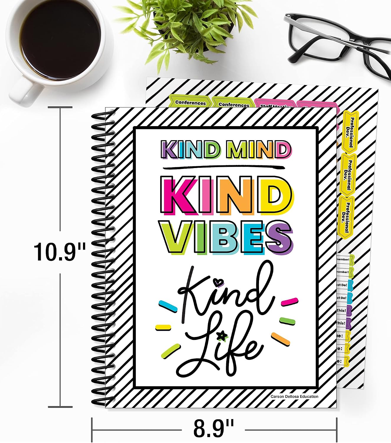Carson Dellosa Kind Vibes Teacher Planner 2026-2027, Undated 8" x 11" image 2