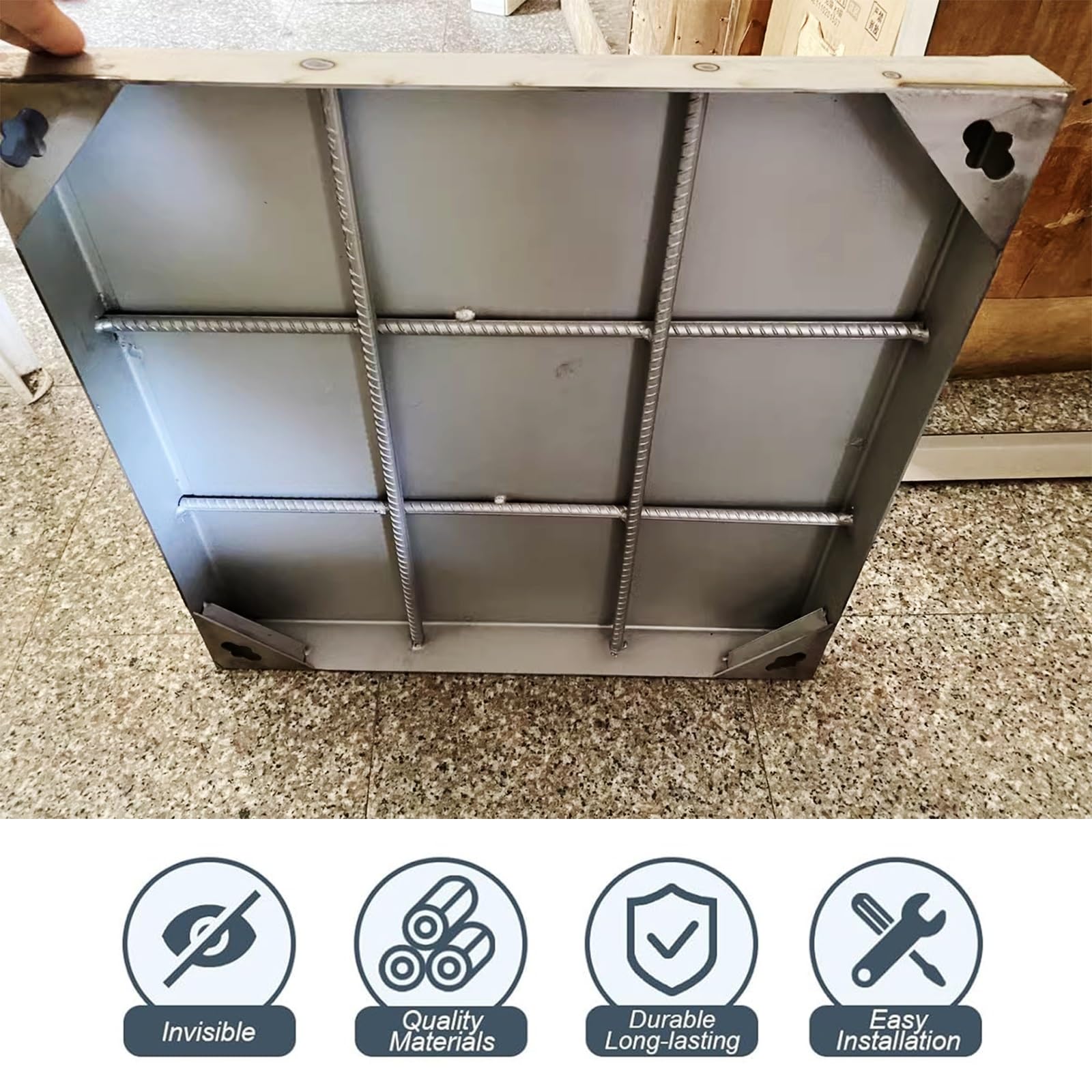 ry - Tapa de skimmer oculta de acero inoxidable 304 para uso en exteriores, diseño Tom y Sk perfecto para piscinas y patios